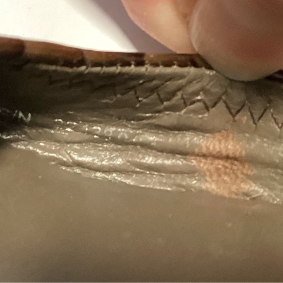 Tory Burch Reva Brown Snake Ballet Flats Gold Logo - Picture 7 of 11